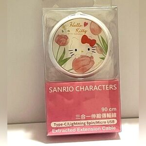 GARMMA Hello Kitty 3-in-1 Lightning Type-C Micro USB Extracted Extension Cable